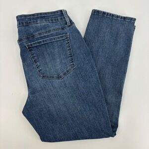 NYDJ Margot Girlfriend Jeans 10P Rockie Blue Cool Embrace Lift Tuck PANV8215